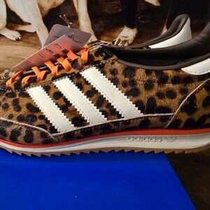 Adidas SL 72 OG Leopard Faux Fur Sneakers Retro Originals Sneakers JI0189 Size 7
